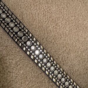 Black and Silver Embellished Belt